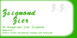 zsigmond zier business card